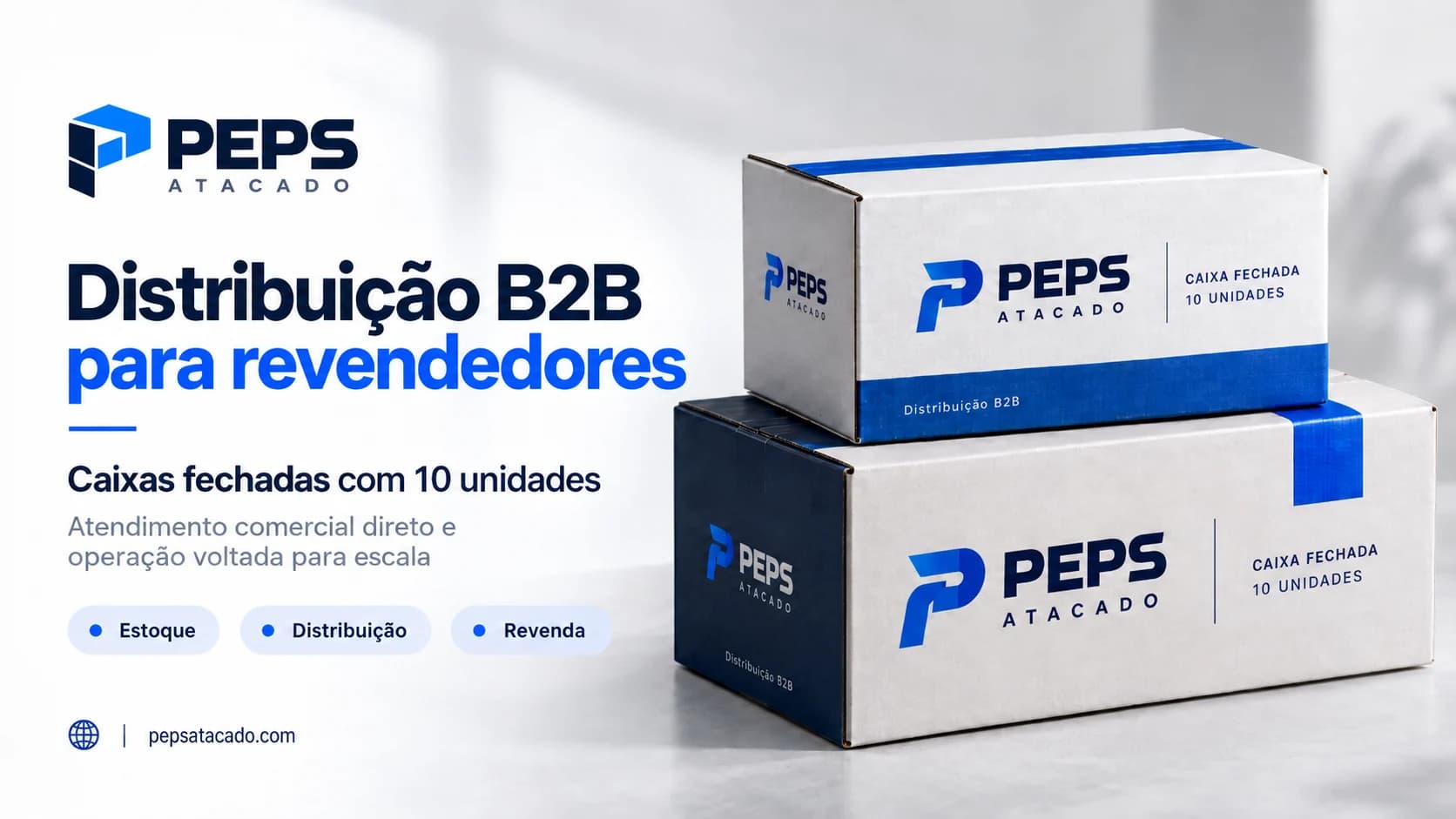 Caixas fechadas Peps Atacado para distribuição B2B
